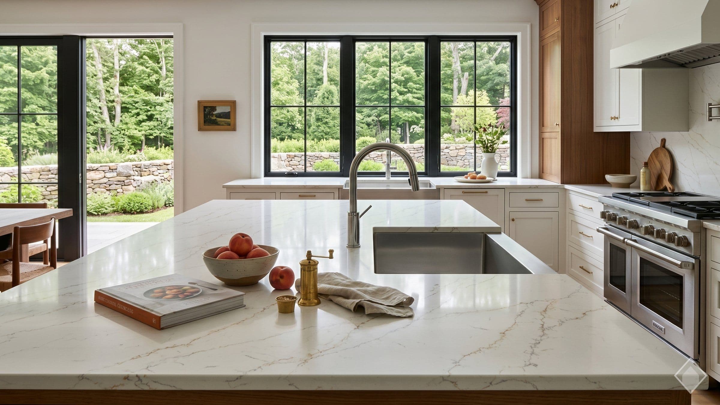 GFO Quartz Calacatta Goldy Storm quartz slab